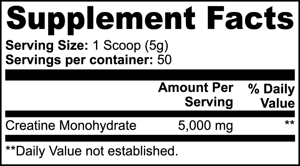 BiōBodyLabs 100% PURE Creatine Monohydrate