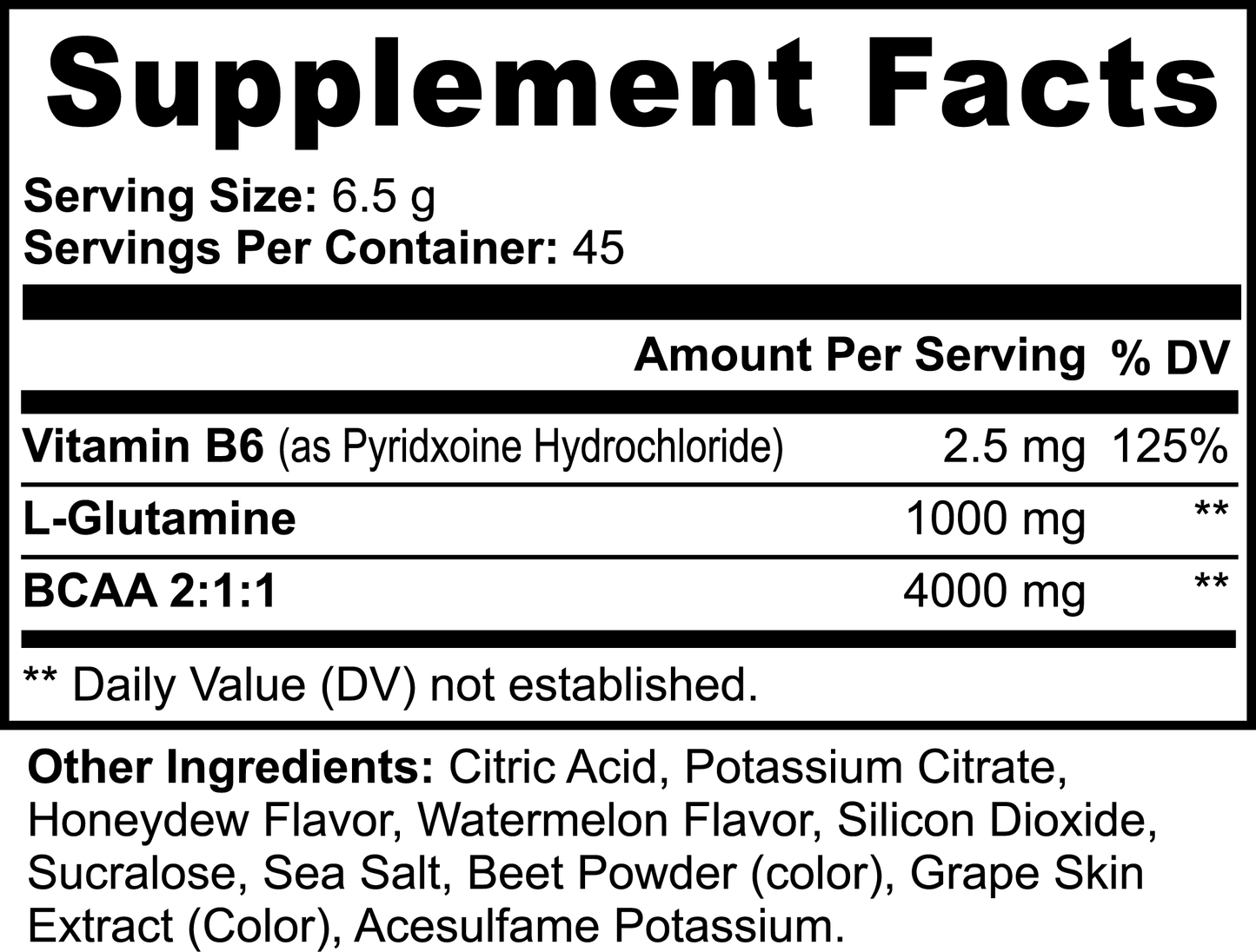 BiōBodyLabs BCAA Post Workout Powder (Honeydew/Watermelon)