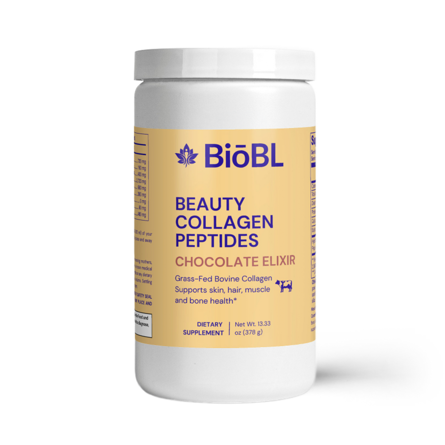 BioBodyLabs Beauty Collagen Peptides | Chocolate Elixir