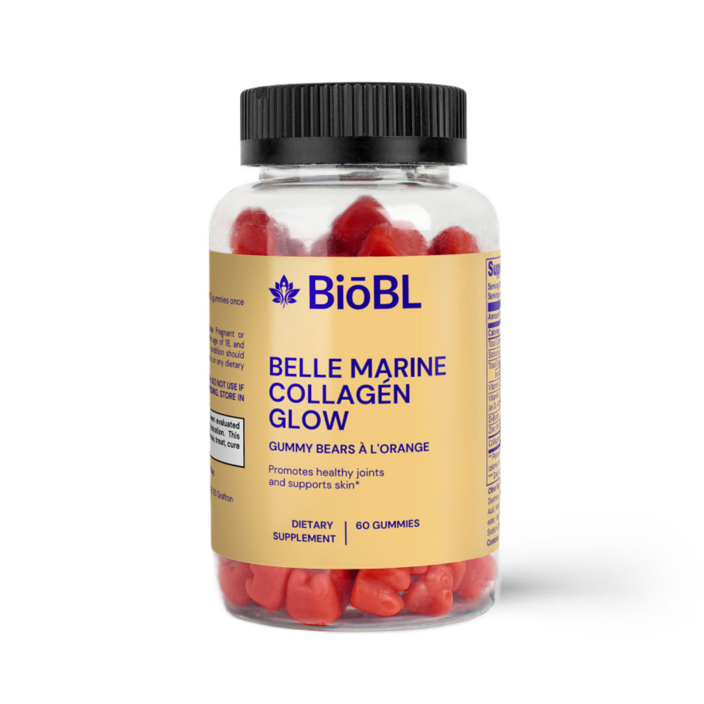 BiōBodyLabs Belle Marine Collagén Glow gummy bears à l'orange  (Adult)