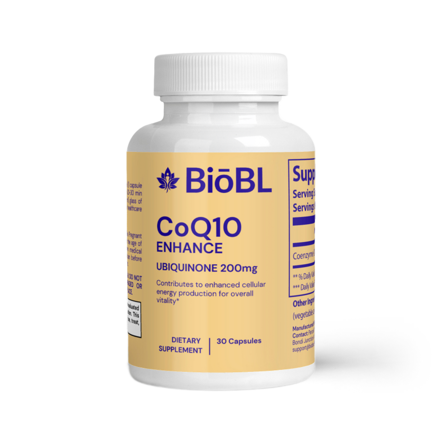 BiōBodyLabs CoQ10 ENHANCE | Ubiquinone 200mg