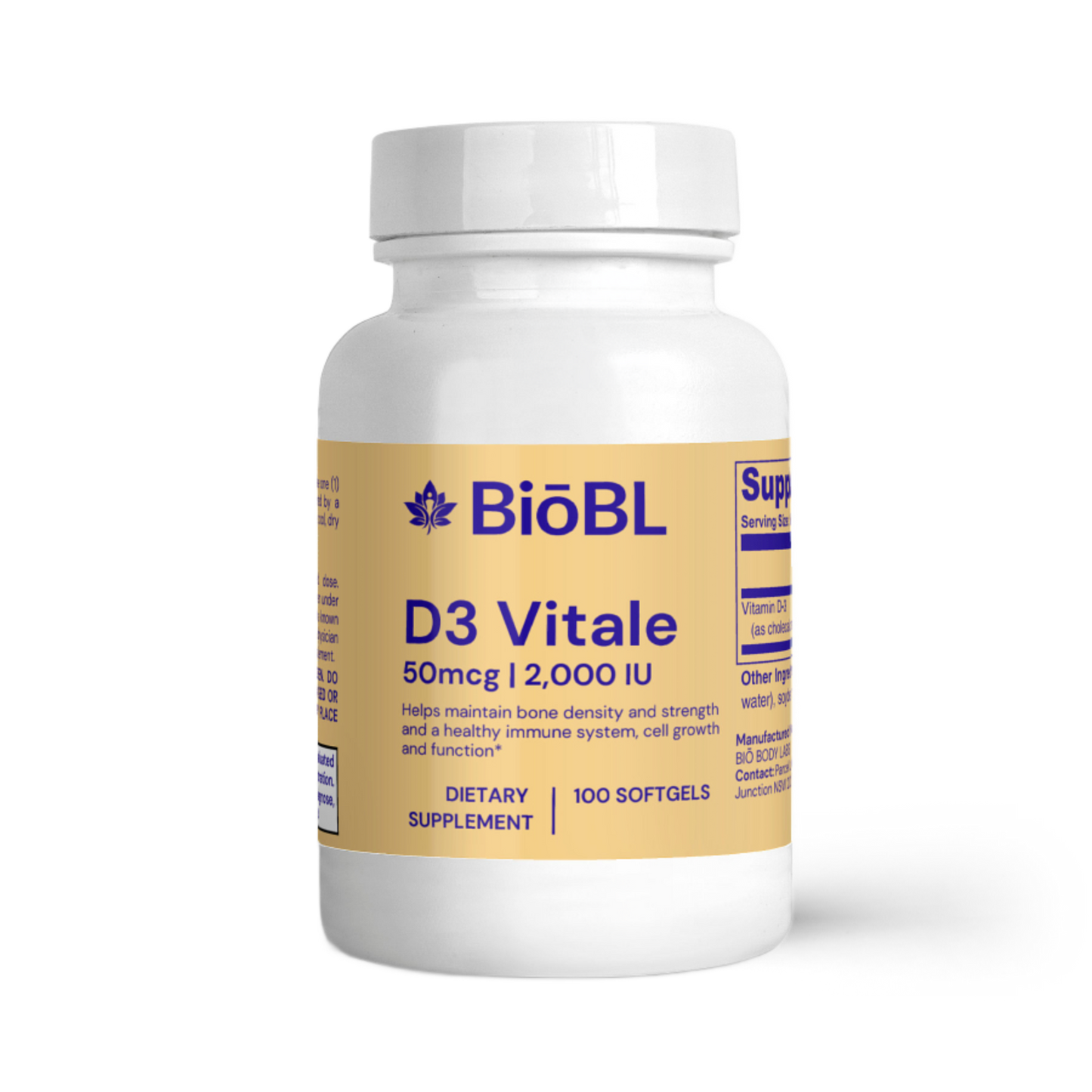 BiōBodyLabs D3 Vitale 50mcg | 2,000 IU